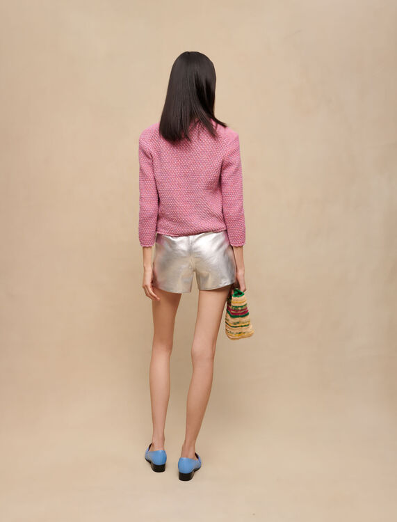 Tweed-effect knit cardigan - Sweaters & Cardigans - MAJE