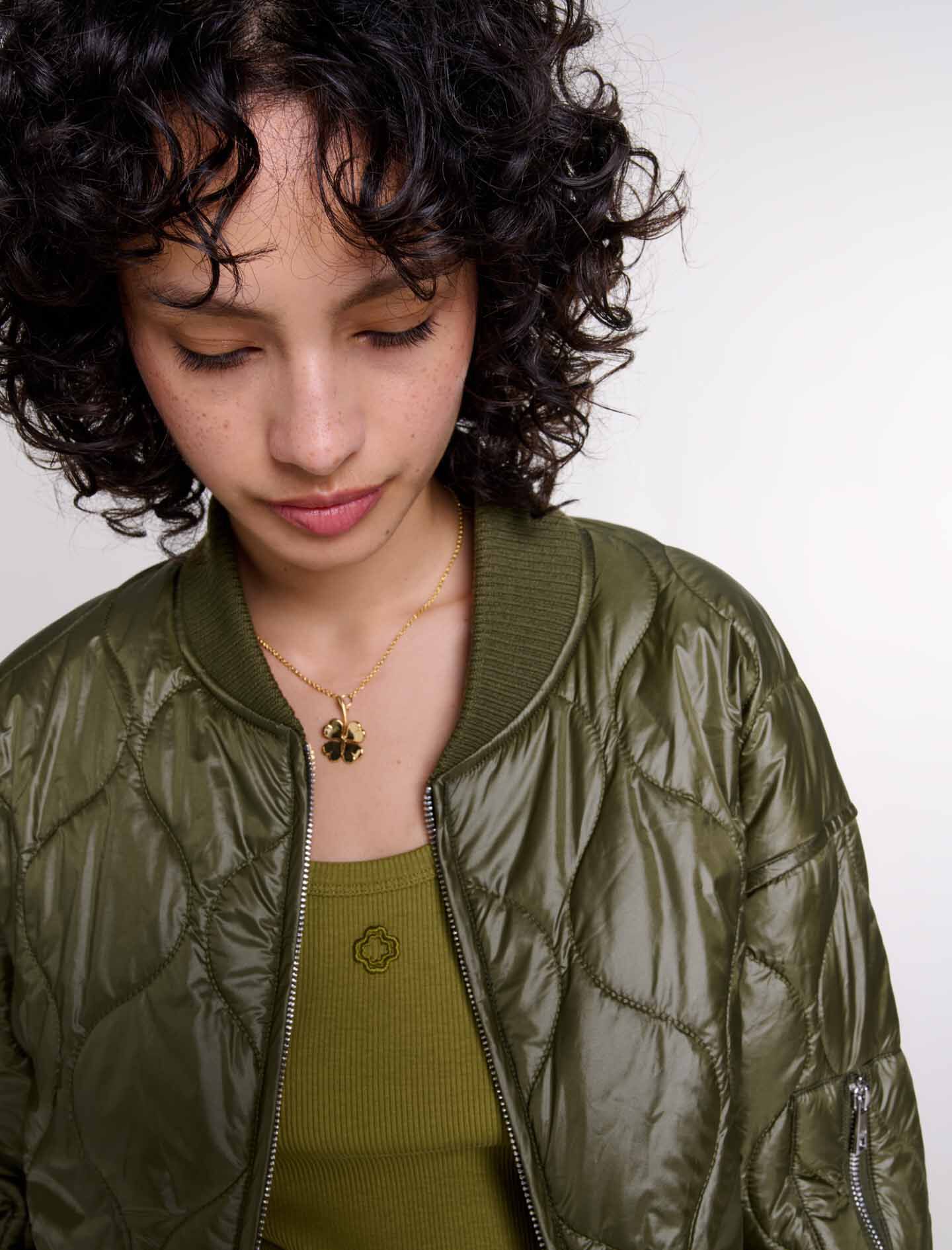Maje quilted leather jacket on sale