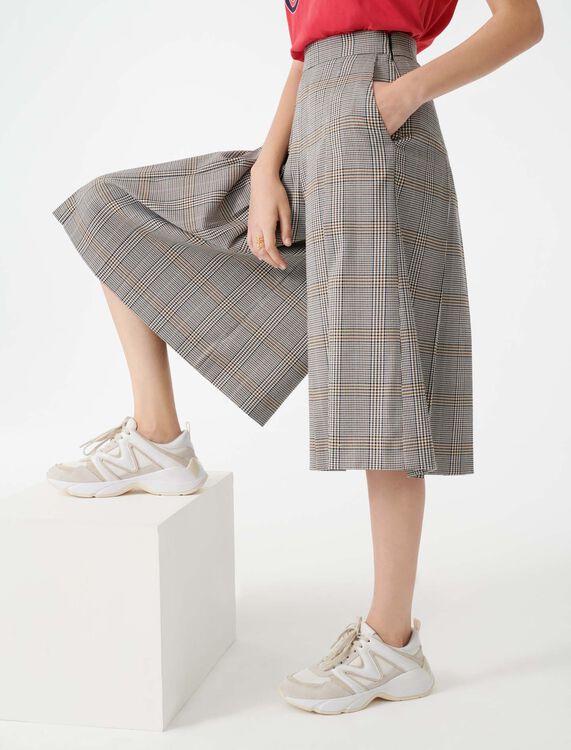 Bermuda-style checked pants - Trousers & Jeans - MAJE