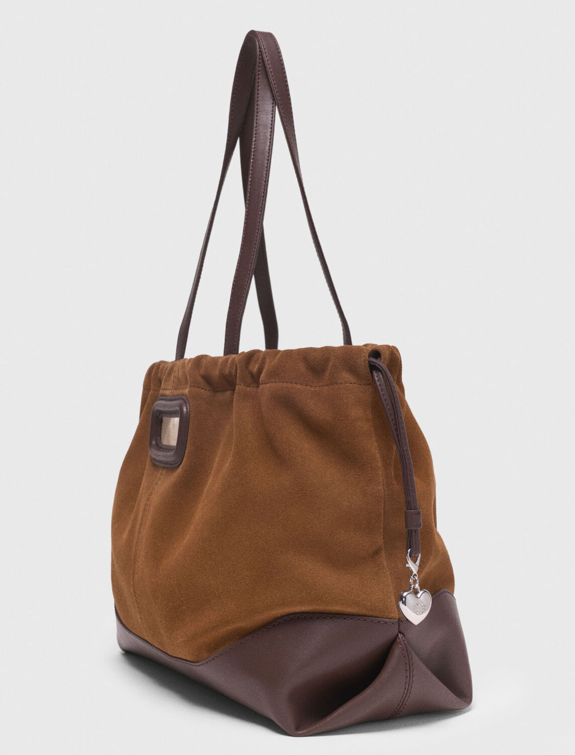 Leather and suede M Tote bag -  - MAJE