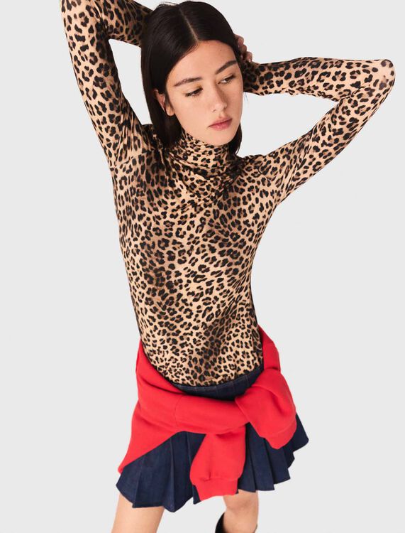 Leopard print T-shirt - T-Shirts - MAJE