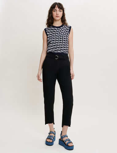Straight suit trousers : Trousers & Jeans color Black