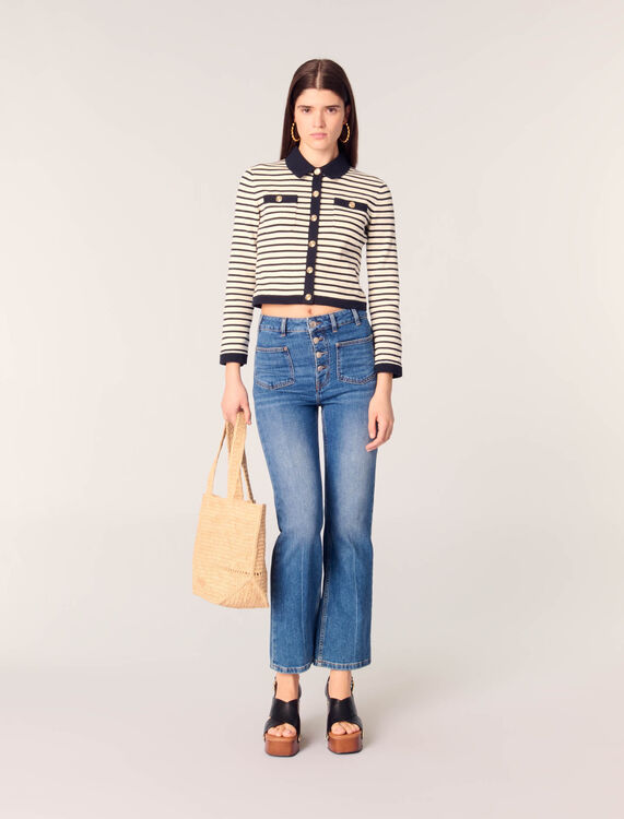 maje : Sweaters & Cardigans 顏色 蓝白条纹/Navy