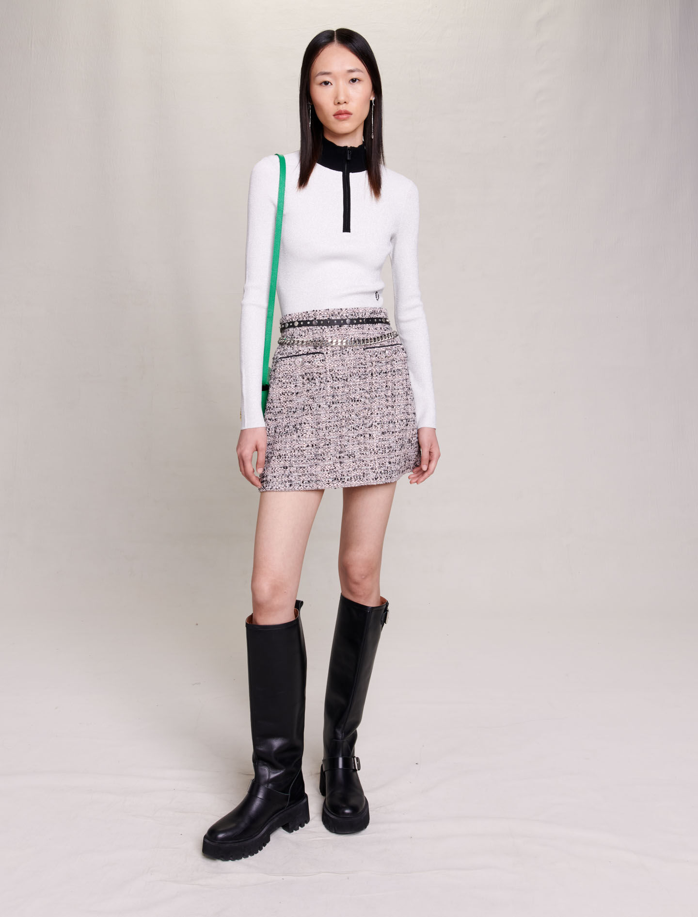 Tweed hotsell gray skirt