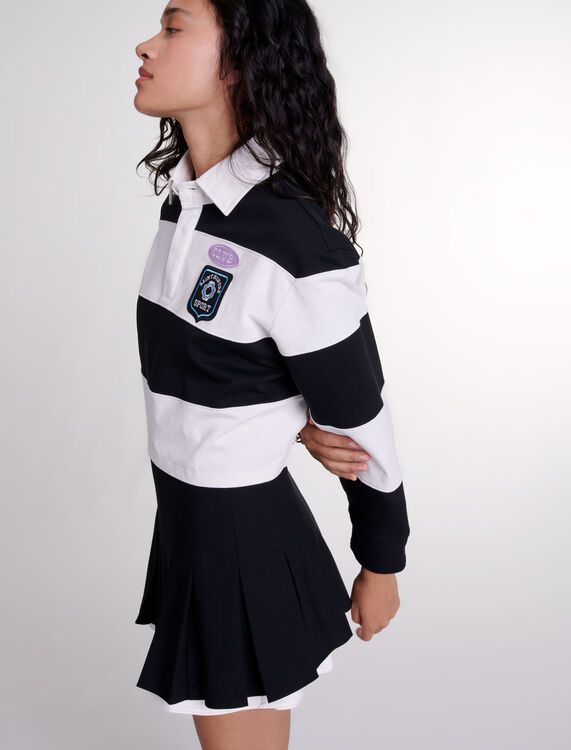 Dual-material pleated skort - Skirts & Shorts - MAJE