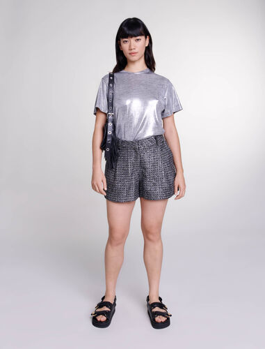 Lamé T-shirt : T-Shirts color Silver