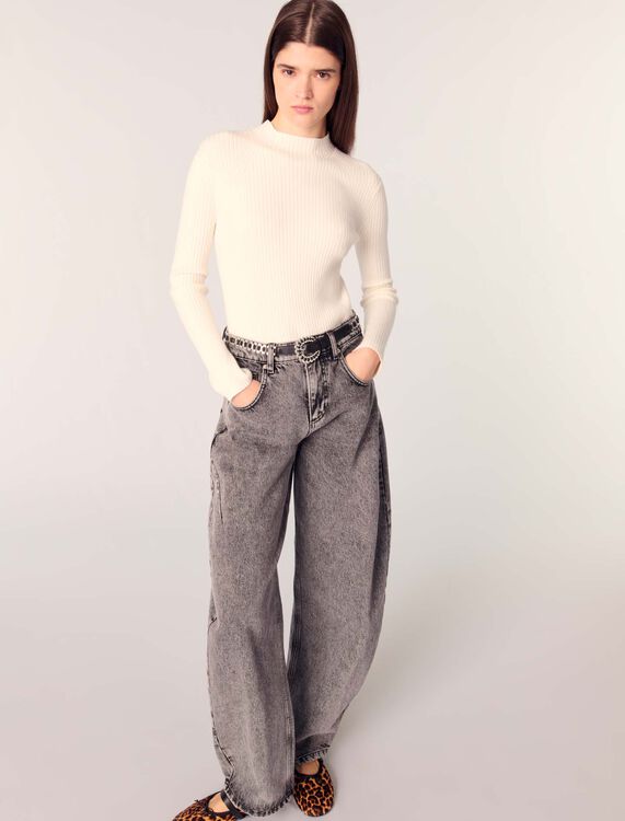 Rib knit jumper - Sweaters & Cardigans - MAJE