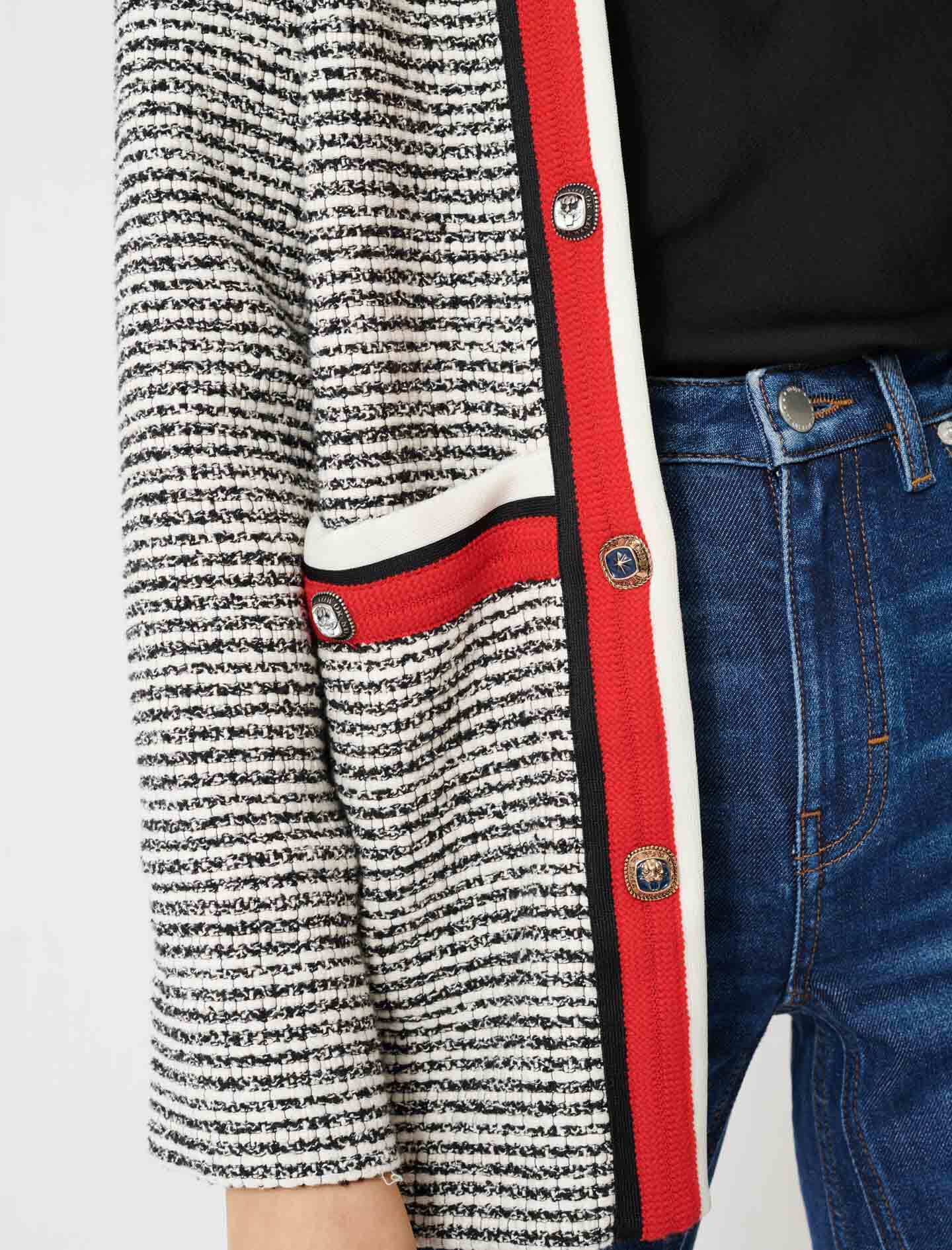 long colourful cardigan