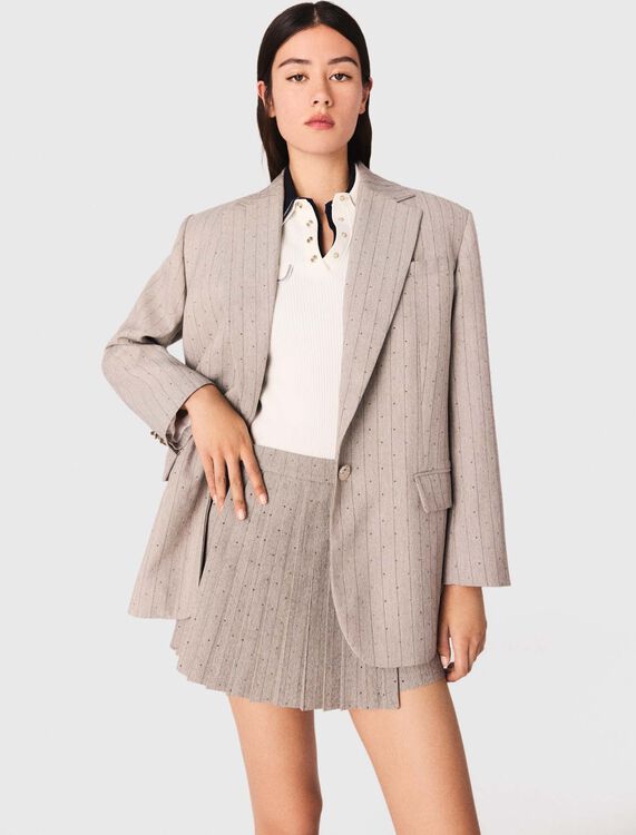 Rhinestone suit jacket - Blazers & Jackets - MAJE