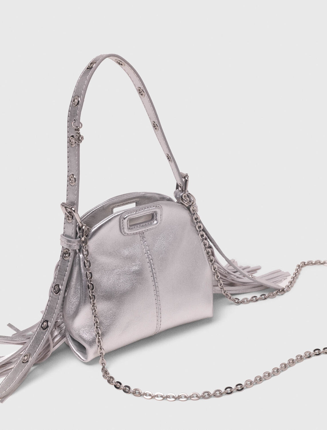 maje : Small leather goods color Silver