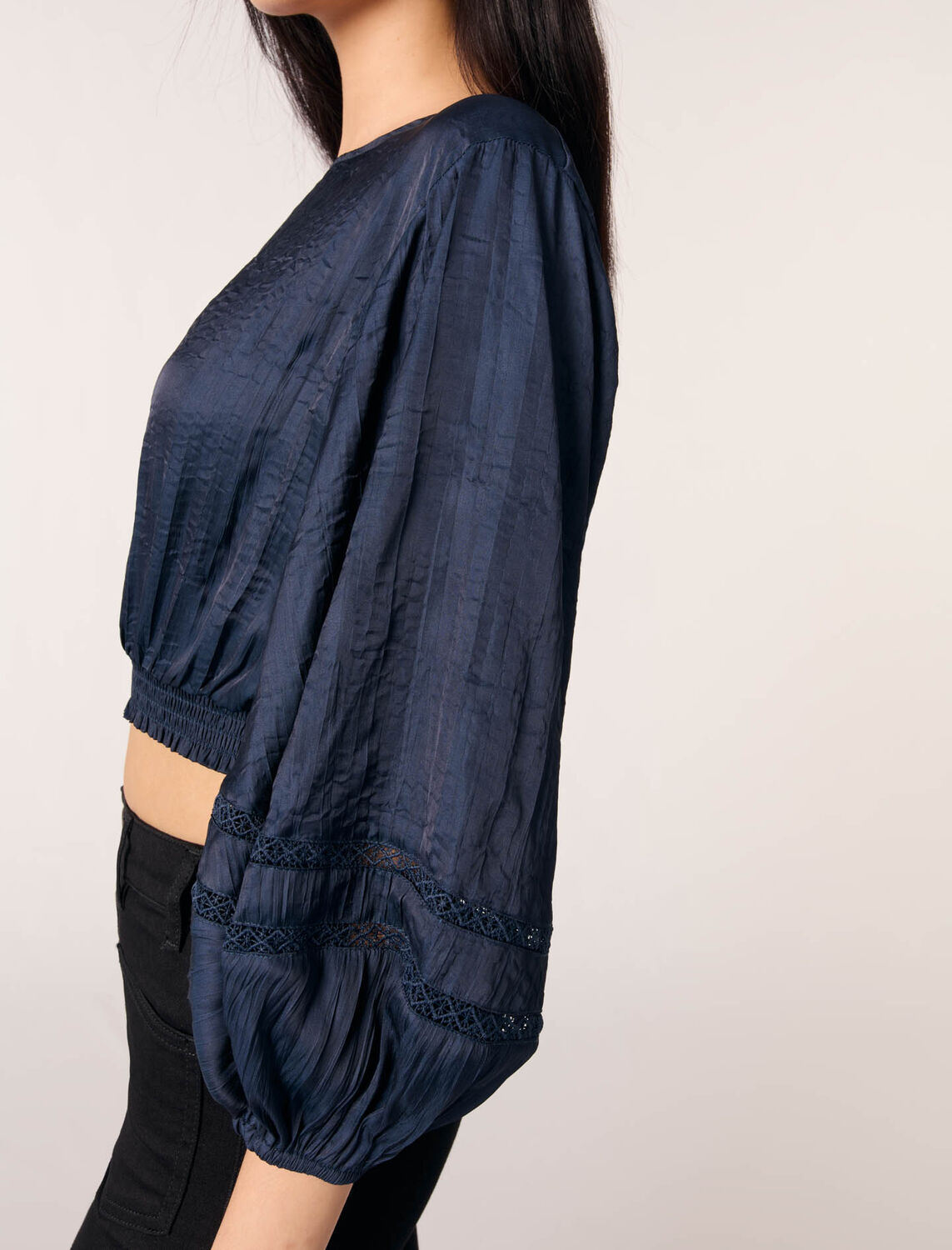 maje : Tops 顏色 深蓝色/NAVY