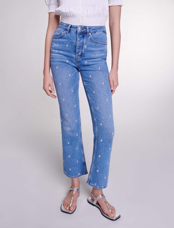 Embroidered jeans - Trousers & Jeans - MAJE
