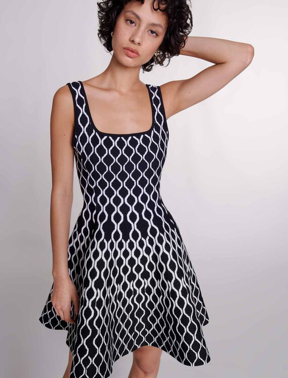 Short patterned knit dress -  - MAJE