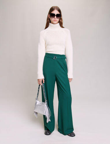 maje : Trousers & Jeans 顏色 绿色/BOTTLE GREEN