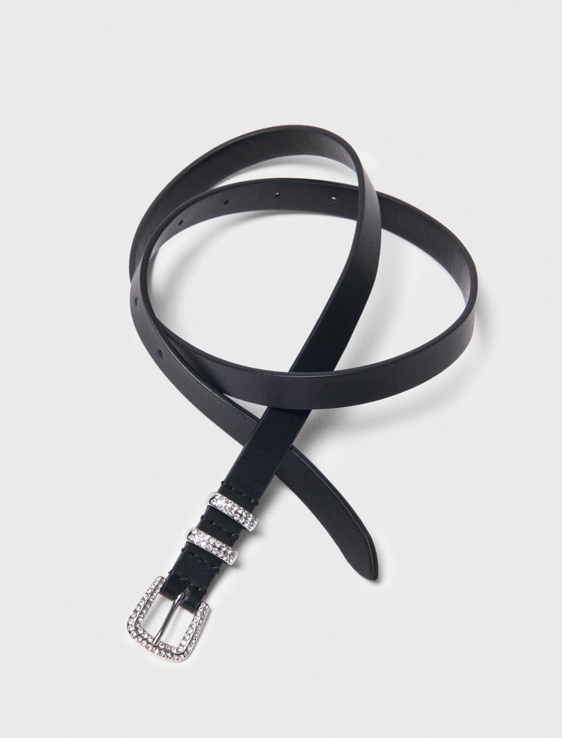 Slim belt with diamanté buckle - Belts - MAJE