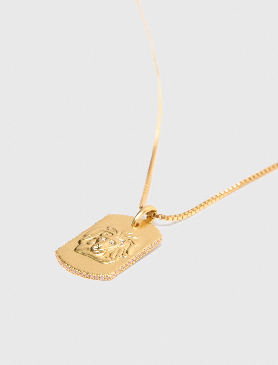 Zodiac sign plaque necklace -  - MAJE