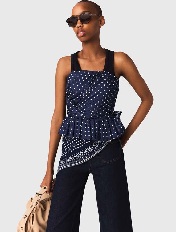 Patterned bustier top - Tops - MAJE