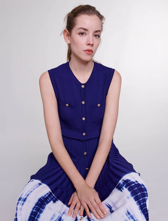 Tie-dye knit maxi dress - Dresses - MAJE