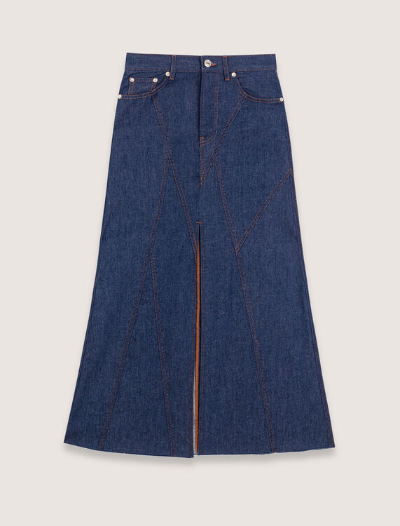 Long denim skirt - Skirts & Shorts - MAJE