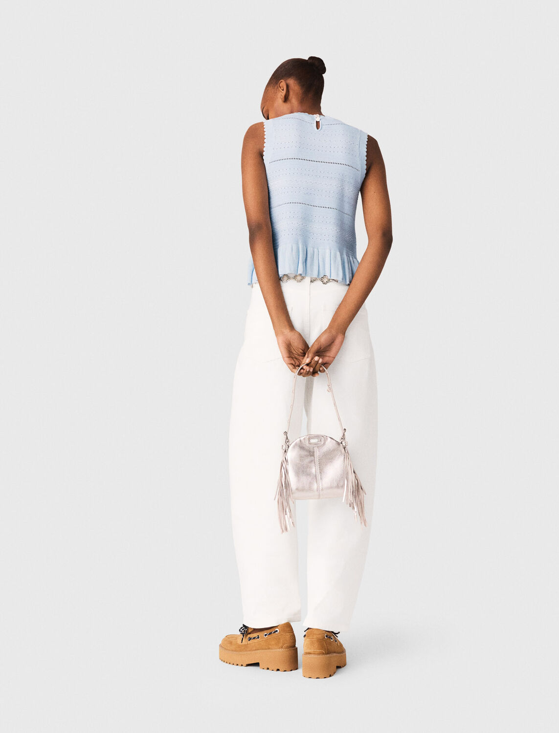 Ruffled knit top - Tops - MAJE