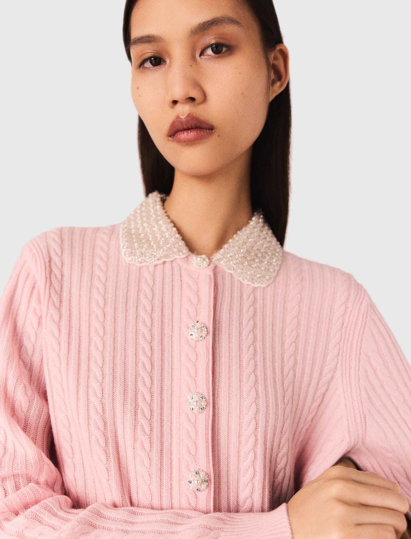 125MINI Cardigan with removable collar - Sweaters & Cardigans