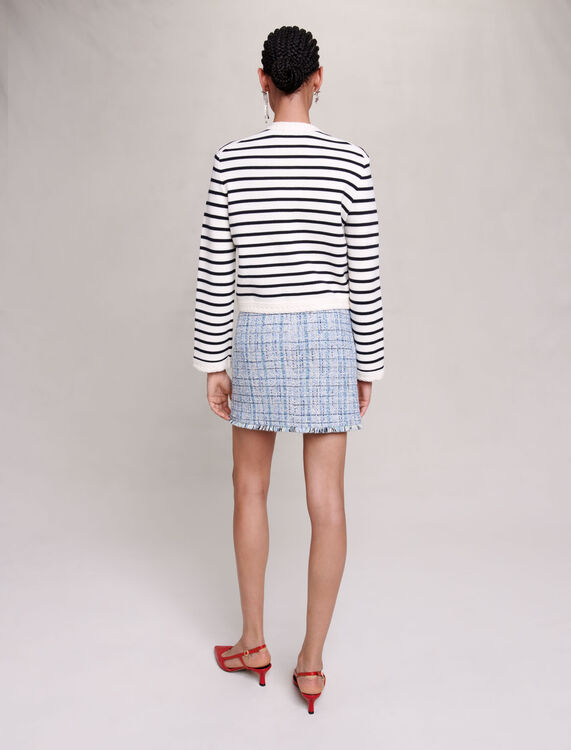 Striped knit cardigan -  - MAJE