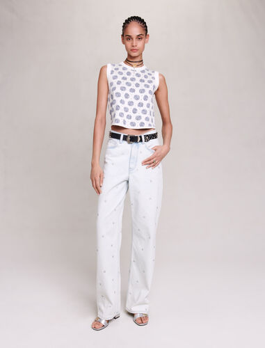 maje : Trousers & Jeans 顏色 蓝色/BLUE