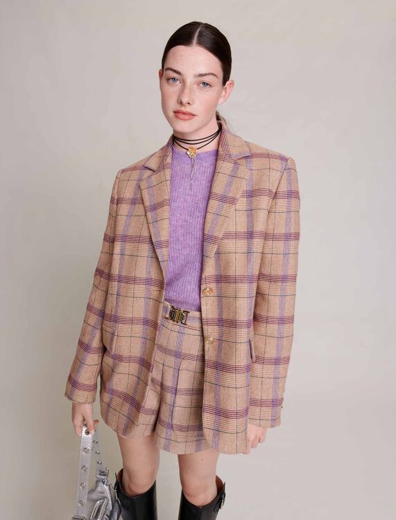 Checked suit jacket - Blazers & Jackets - MAJE