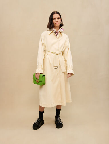 Long coat : Coats & Jackets color Pale Yellow