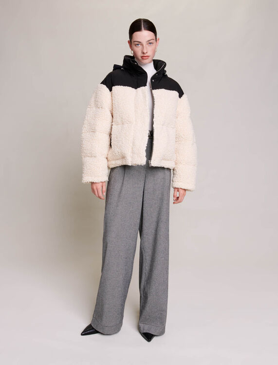 Bicolour padded jacket - Coats - MAJE
