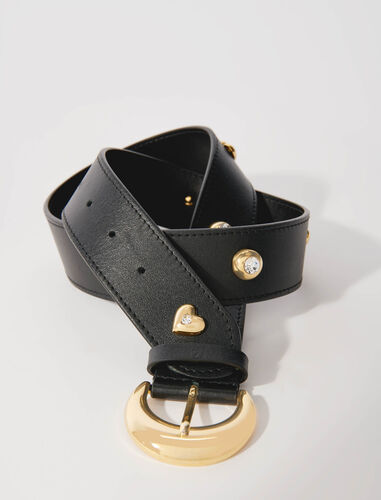 Rhinestone belt : Belts color Black