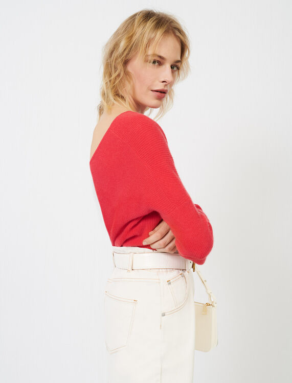 Low-back cashmere sweater - Cardigans & Sweaters - MAJE