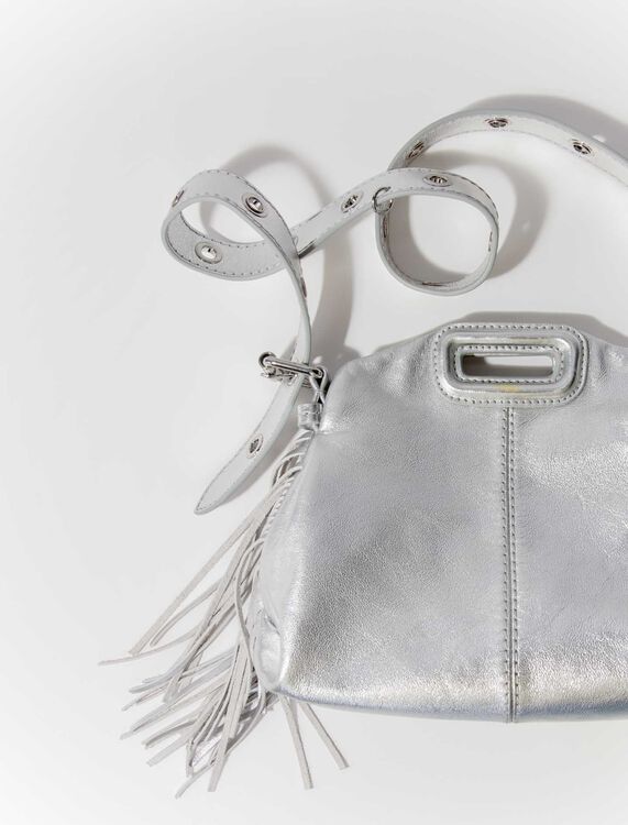 Metallic leather mini Miss M bag -  - MAJE