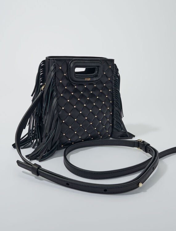 Studded M quilted leather mini bag - View All - MAJE