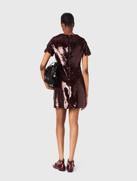 Embroidered sequin short dress - Dresses - MAJE