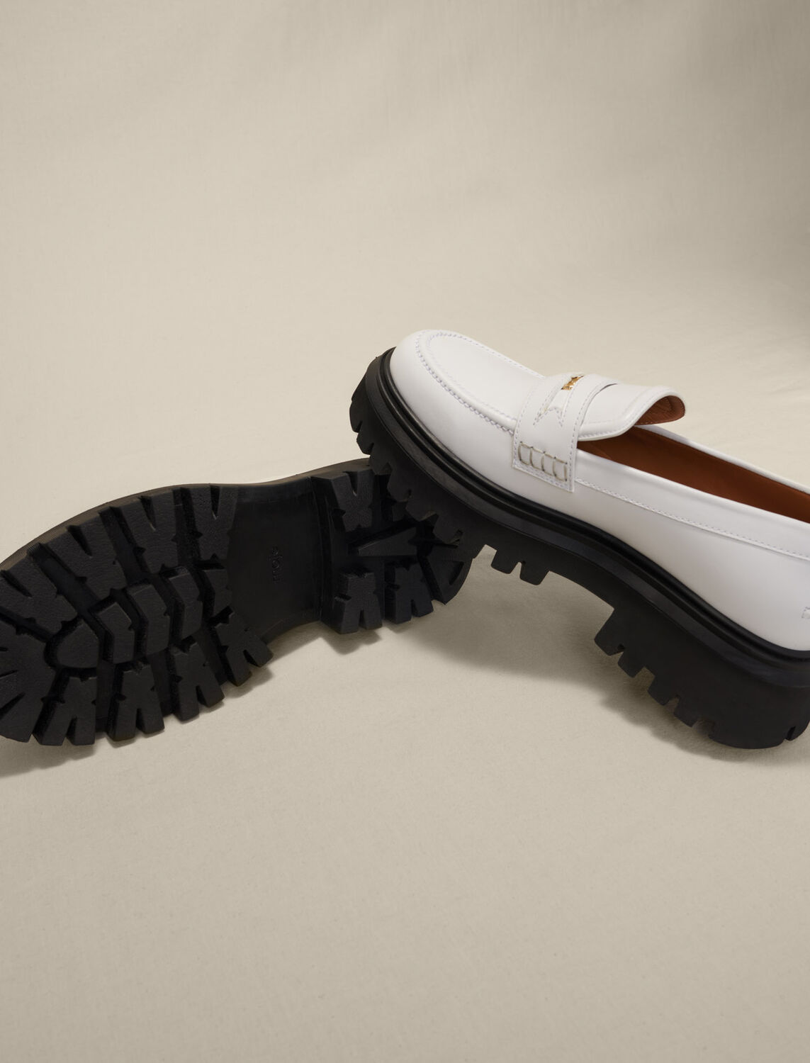 Leather platform loafers : All Shoes color 