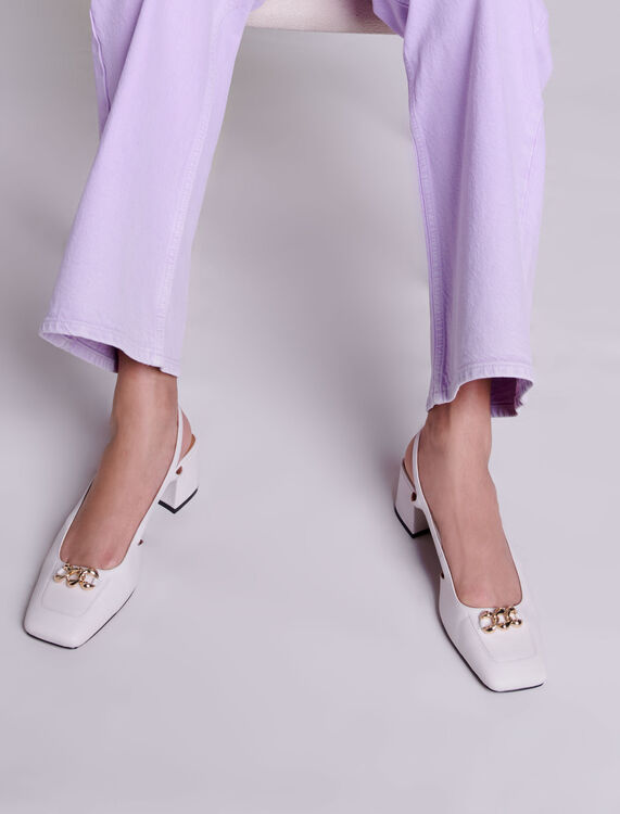 Square-toe leather pumps - View All - MAJE
