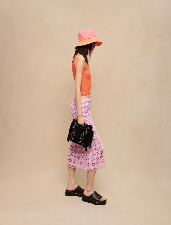 Crochet midi skirt : Skirts & Shorts color Parma Violet