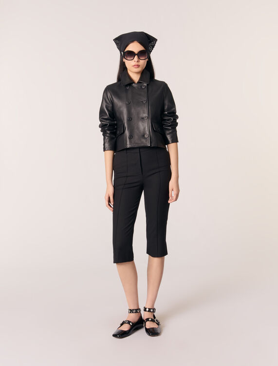 maje : Trousers & Jeans 顏色 黑色/BLACK