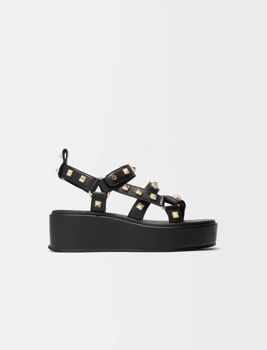 Platform sandals : Sling-Back & Sandals color Black