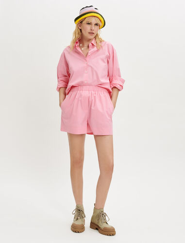 甜美粉色刺绣衬衫 : Shirts 顏色 粉色/PINK