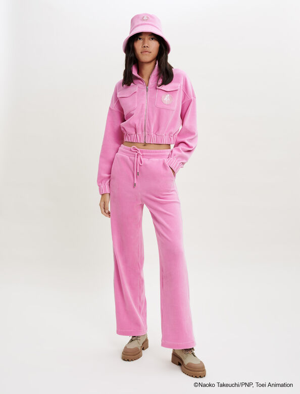 Stretch corduroy jacket : Coats & Jackets color Pink