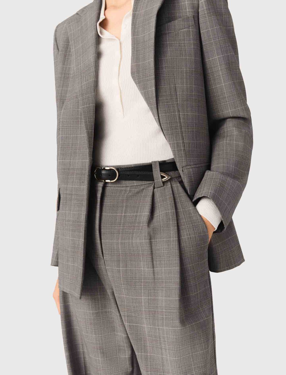Checked suit jacket : Blazers & Jackets color Grey
