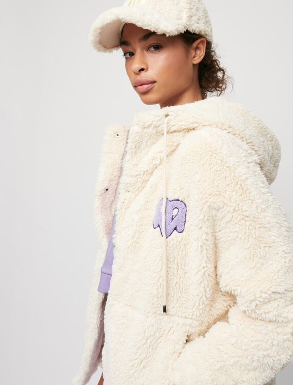 Jacket with fur-effect hood - Coats & Jackets - MAJE