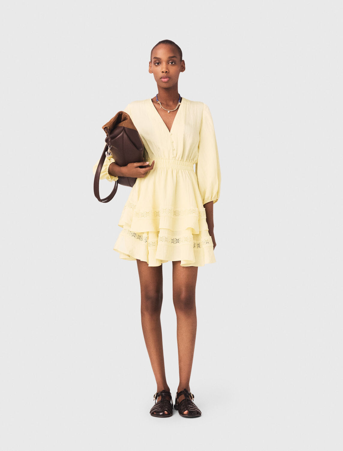 Short ruffled dress - Dresses - MAJE