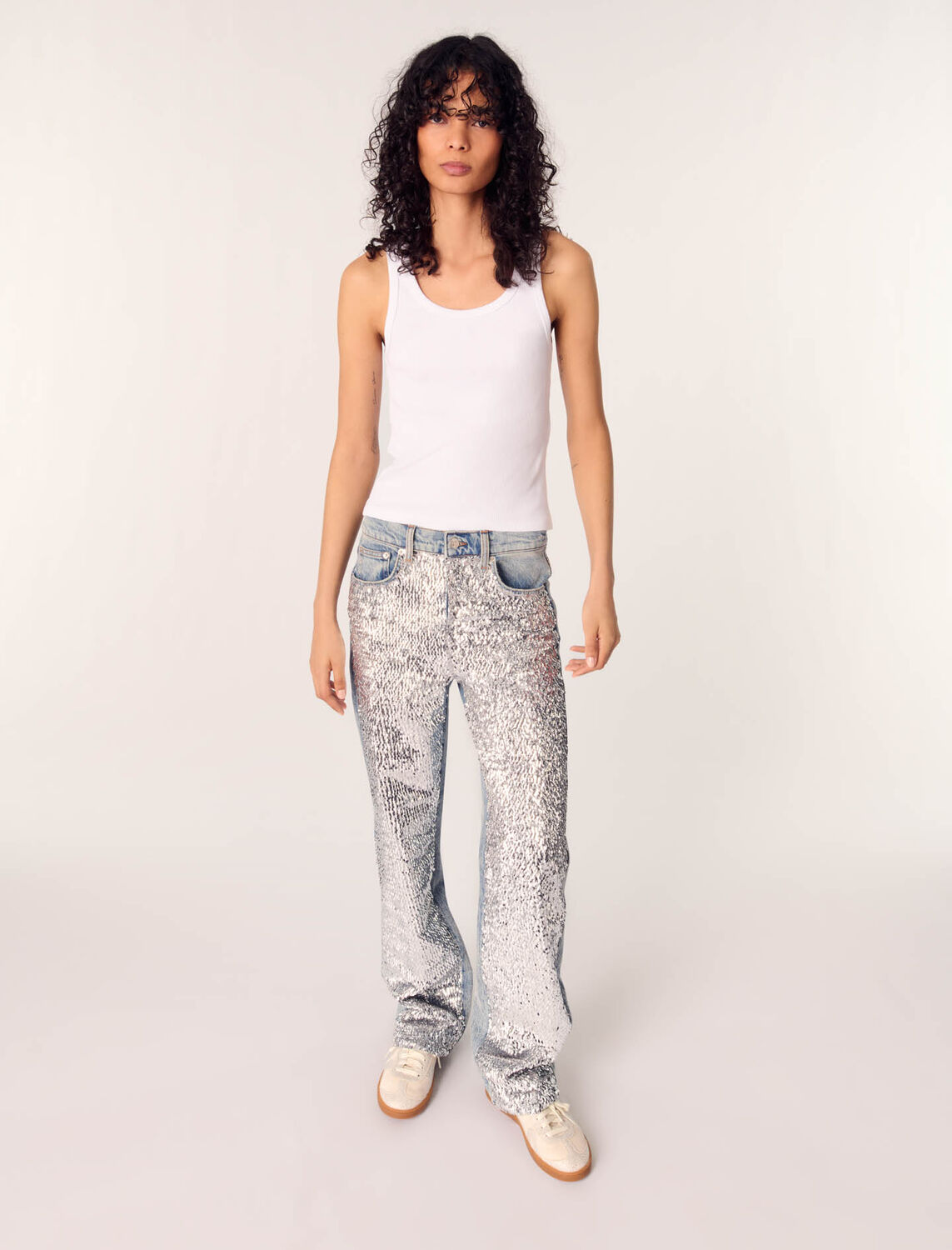 maje : Trousers & Jeans 顏色 天蓝色/BLUE SKY