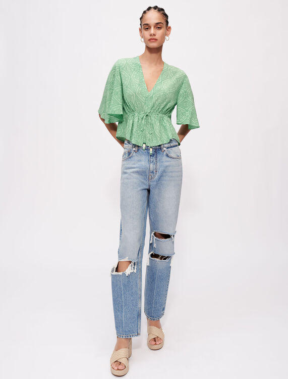 Fluid printed top - Up to 50% off - MAJE