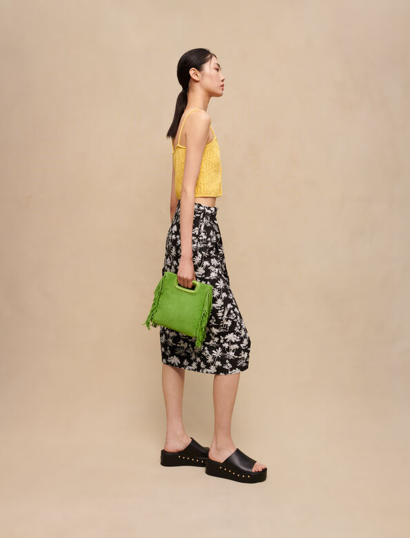 Openwork cropped top : Tops color Yellow