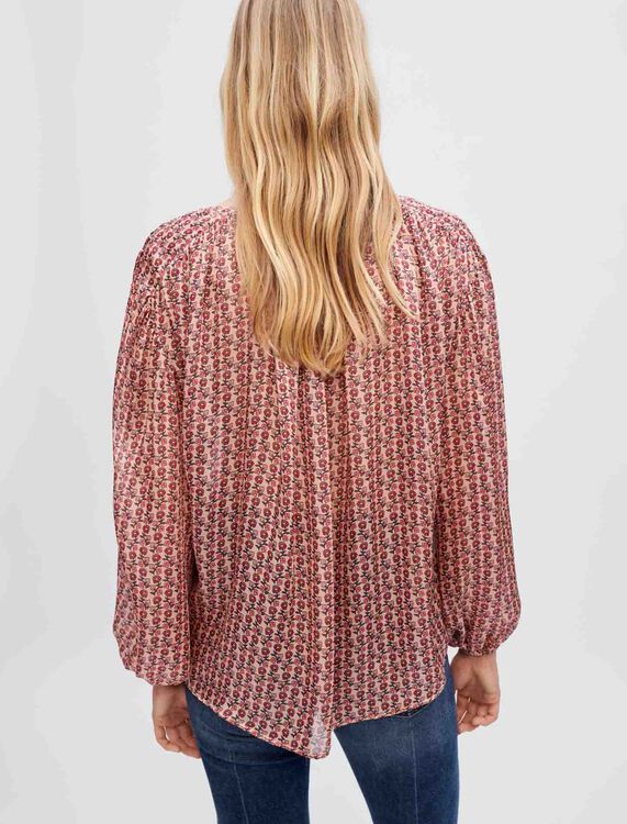 Flowing top with mini floral print - View All - MAJE