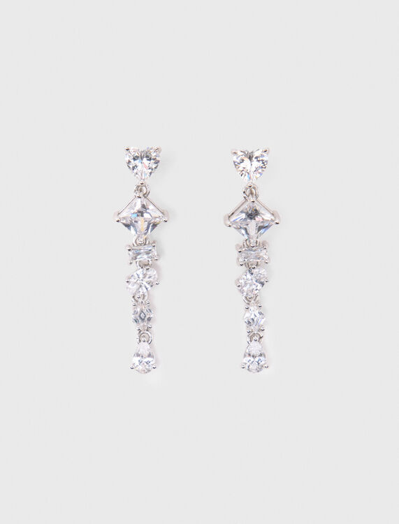 Rhinestone heart earrings -  - MAJE